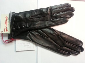 женские перчатки 2079 black подкладка шелк