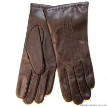 мужские перчатки 1542 brown подкладка шерсть